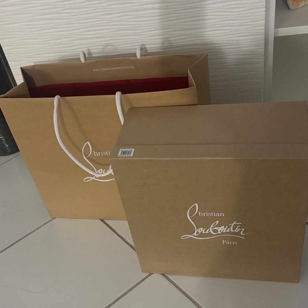 Christian Louboutin Brown Bag and Box Set